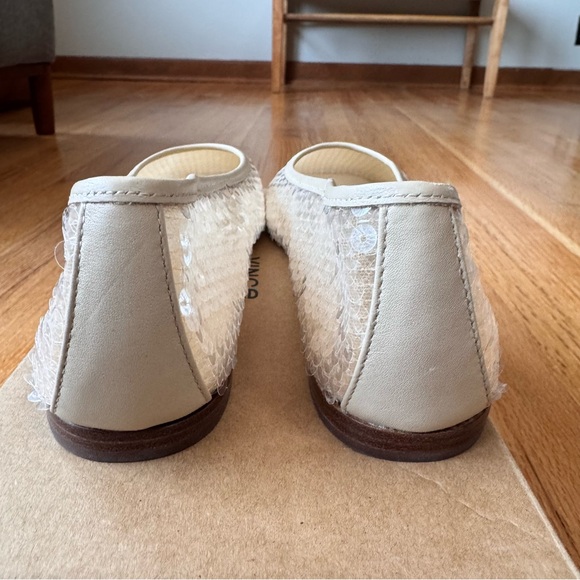 Vince Leah Sequined Ballet Flats Birch Sand EU 38 US 7.5 NWT - Picture 5 of 14